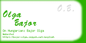 olga bajor business card